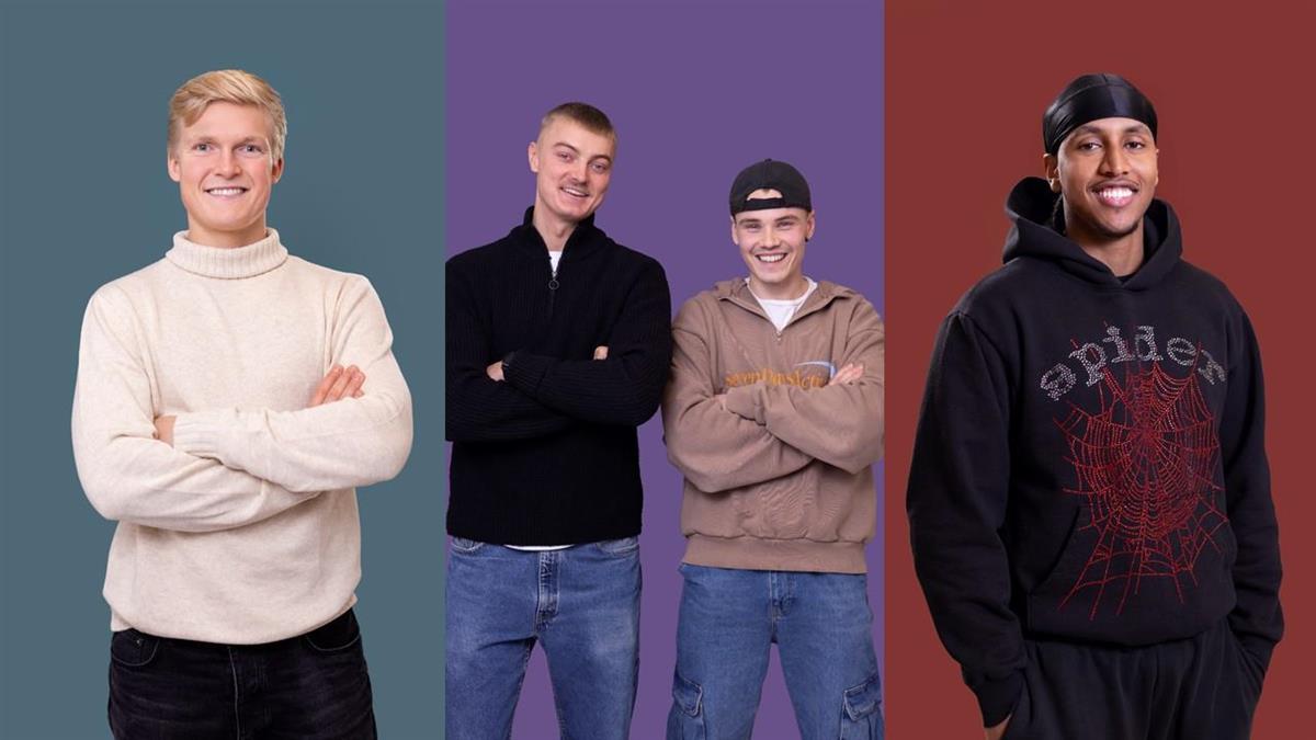 Portrett-collage av 4 studenter - Klikk for stort bilde