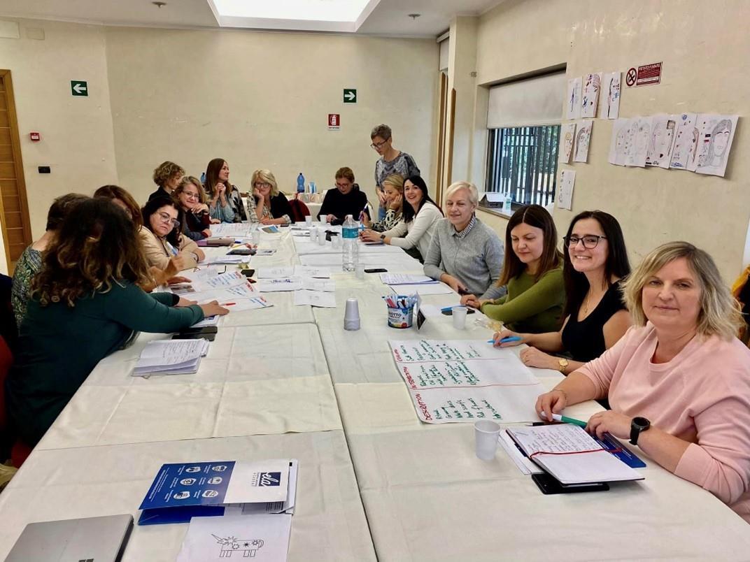Photo of teacher-training workshop “Intercultural learning and cultural diversity in the classroom”, Palermo, Sicily May 2022. - Klikk for stort bilde